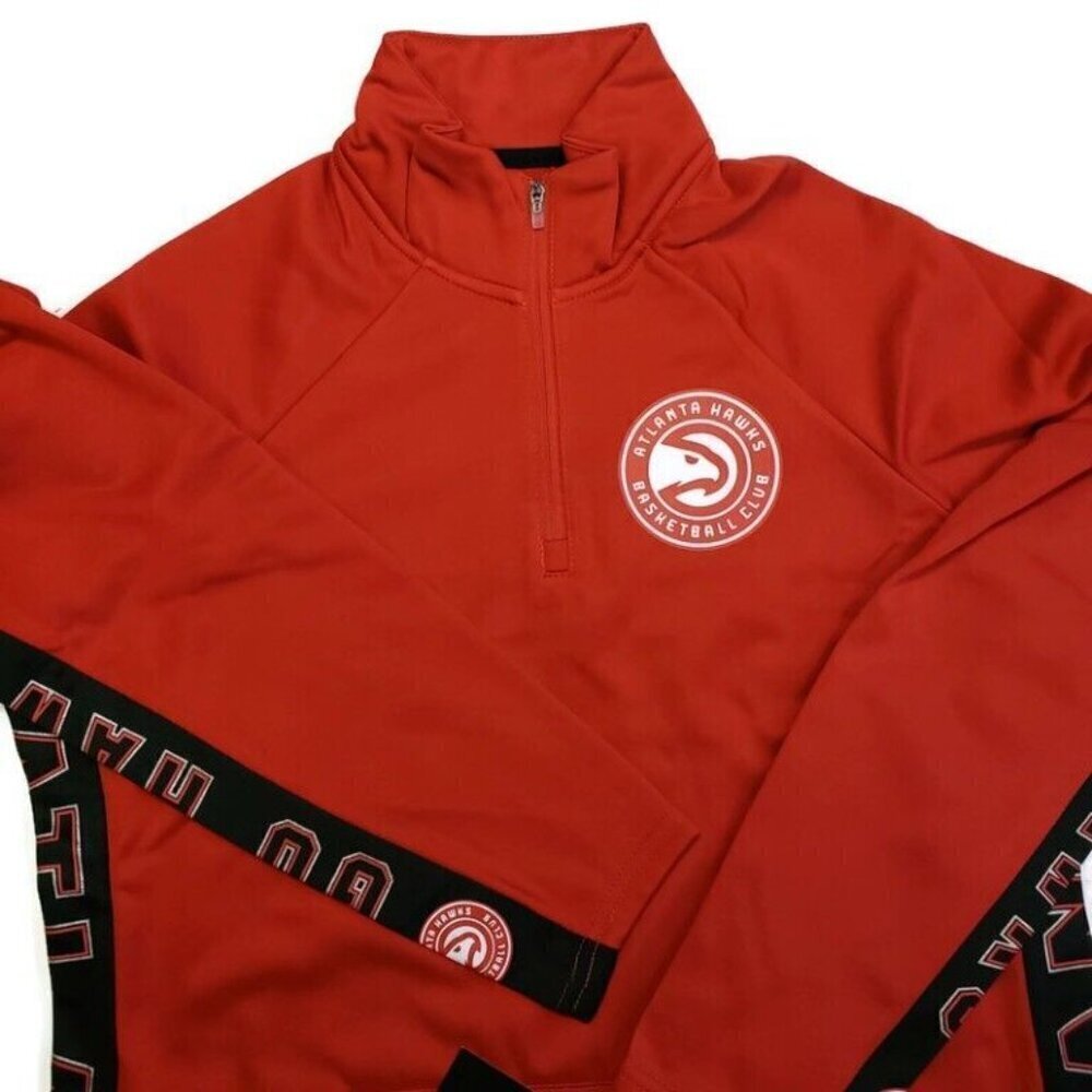 NBA Atlanta Hawks Hands High MVP Quarter Zip Pullover Womens Size XL Red